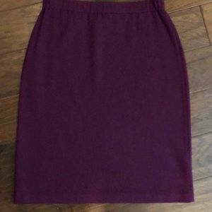 ST. JOHN purple knit pencil skirt
